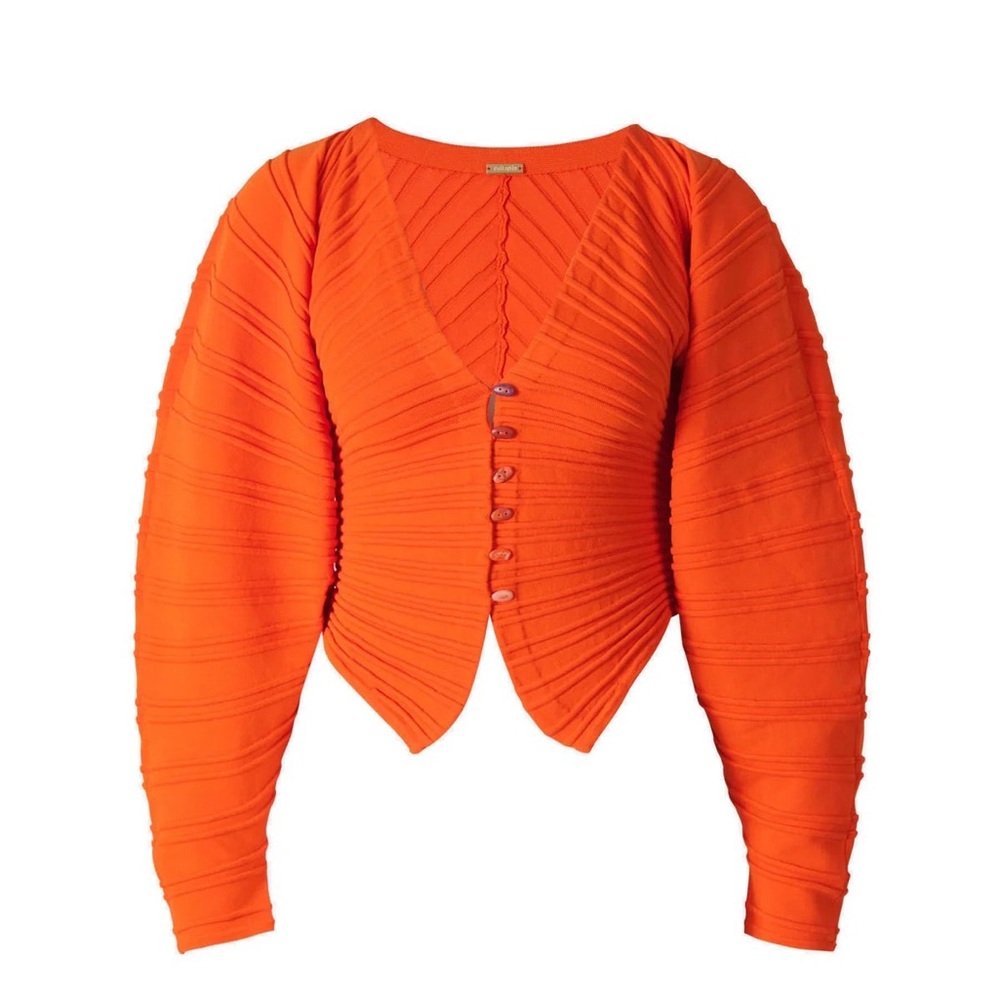 NWOT Cult Gaia Blair Cardigan Orange - Picture 5 of 12